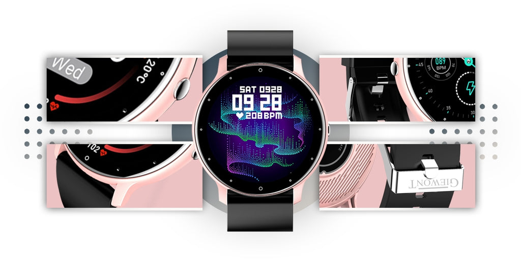 Smartwatch GIEWONT Sport Around GW120-3 - Rose Gold/Black Effect
