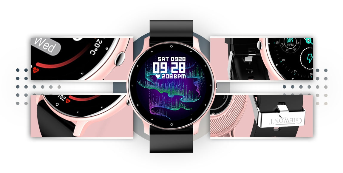 Smartwatch GIEWONT Sport Around GW120-3 - Rose Gold/Black Effect