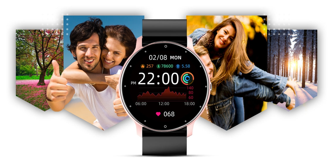 Smartwatch GIEWONT Sport Around GW120-3 - Rose Gold/Black Effect