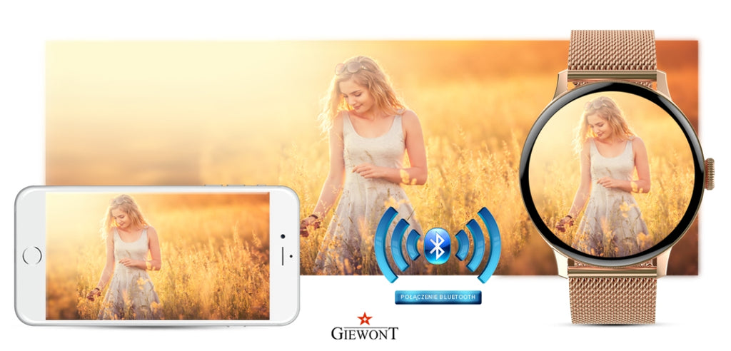 Smartwatch Damski GIEWONT Różowe Złoto GW330-1