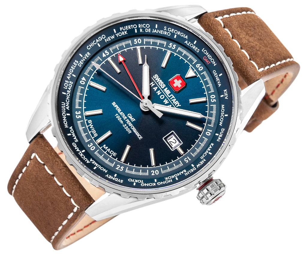 Zegarek Męski SWISS MILITARY HANOWA Afterburn GMT SMWGB0003202 + BOX