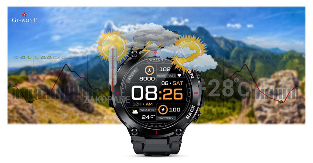Smartwatch GIEWONT Pionier GPS GW460-1 - Carbon