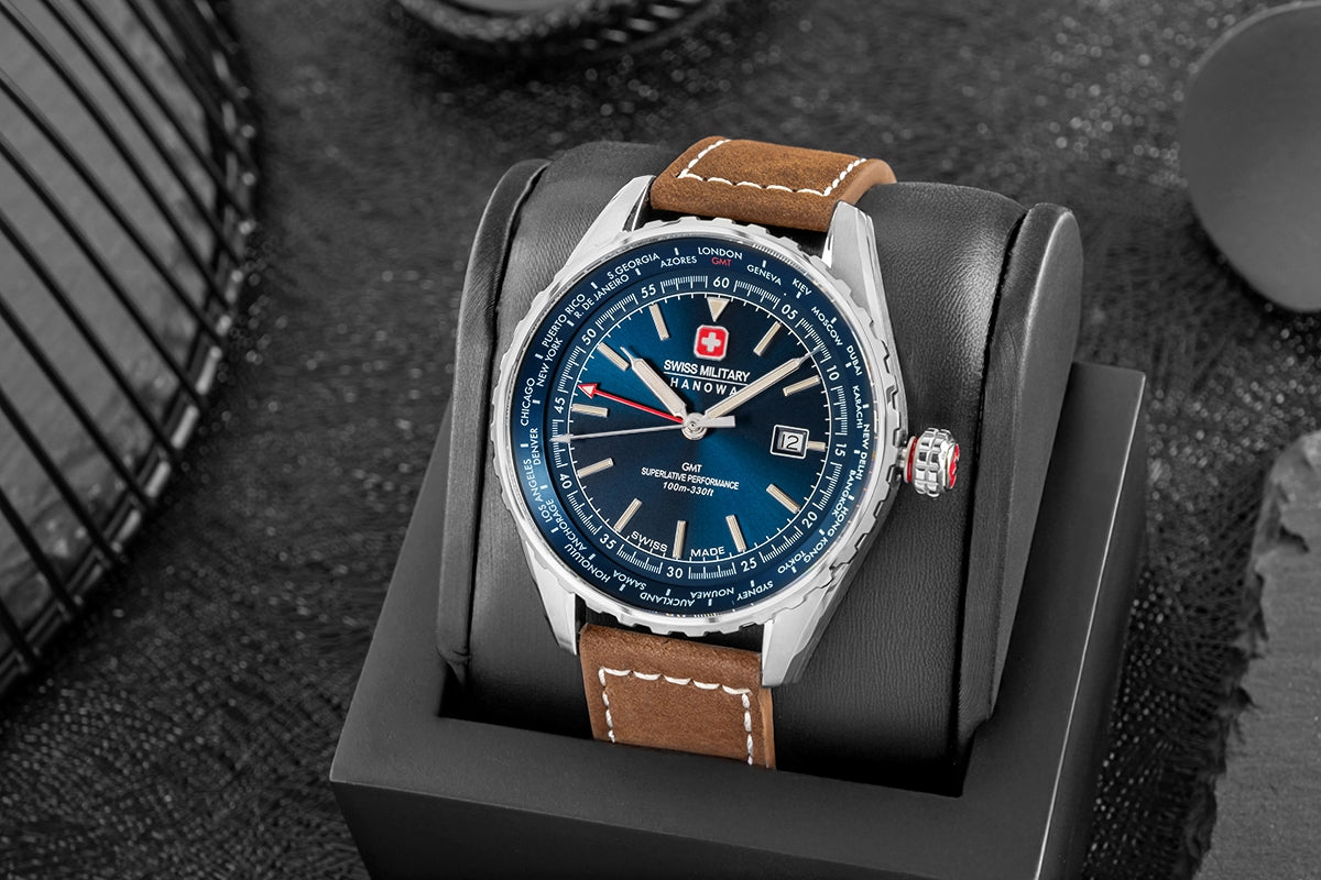 Zegarek Męski SWISS MILITARY HANOWA Afterburn GMT SMWGB0003202 + BOX