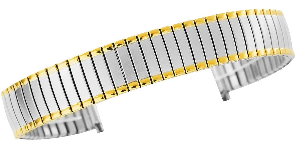 Bransoleta rozciągana Srebrno Złota HQ  12 do 16 mm 104SG-12/16