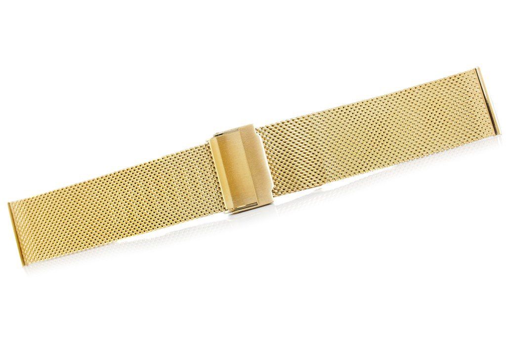 Bransoleta - Siatka Mesh Gold PVD 22 mm gr 1,7 mm