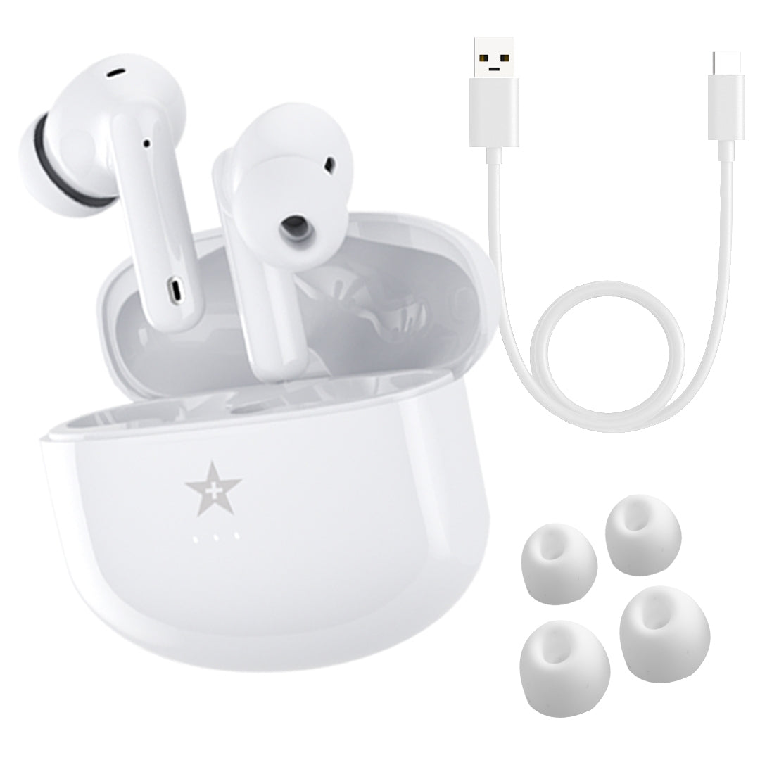 Słuchawki bezprzewodowe GIEWONT RealSound PRO ANC ENC GWS800-2 Białe