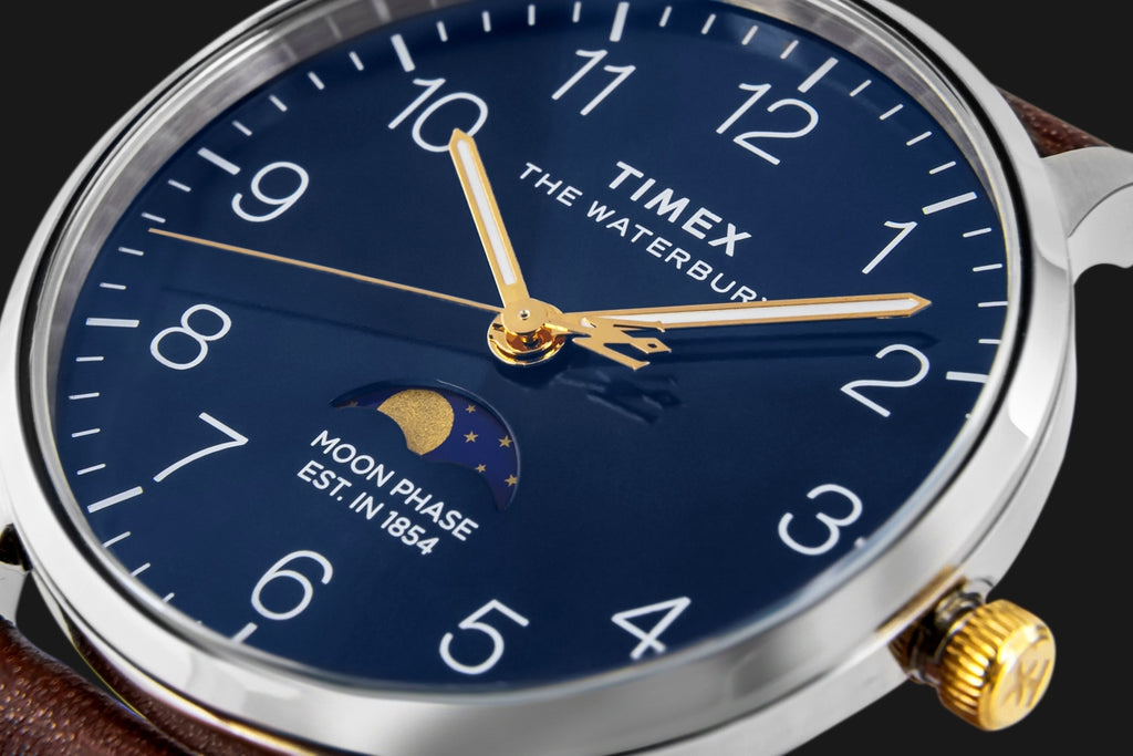 Zegarek Męski TIMEX Waterbury Classic Moon Phase TW2W75600 + BOX