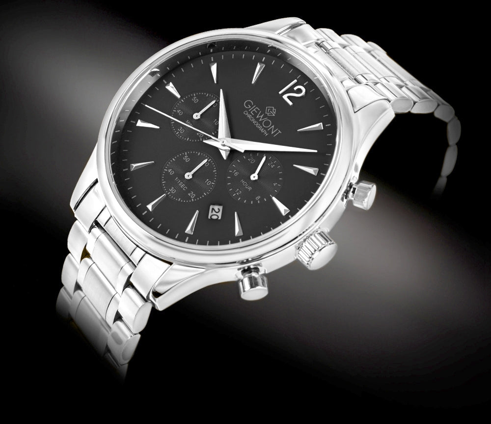 Zegarek Męski Giewont Chronograph Sapphire Srebrny GW6310-B2