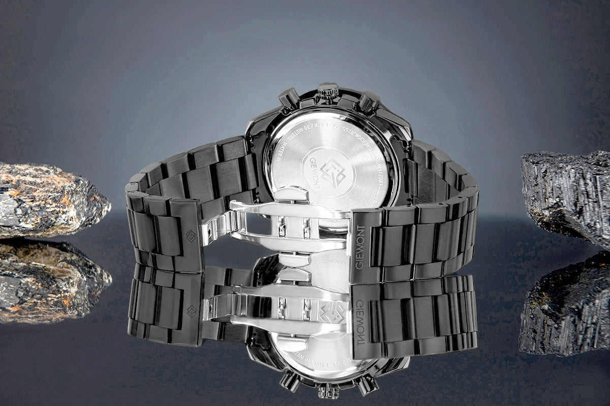 Zegarek Męski Giewont Chronograph Sapphire Czarny GW8720-B1