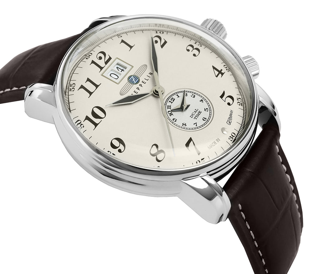Zegarek Męski ZEPPELIN LZ127 Graf Zeppelin Dual Time 7644-5 + BOX