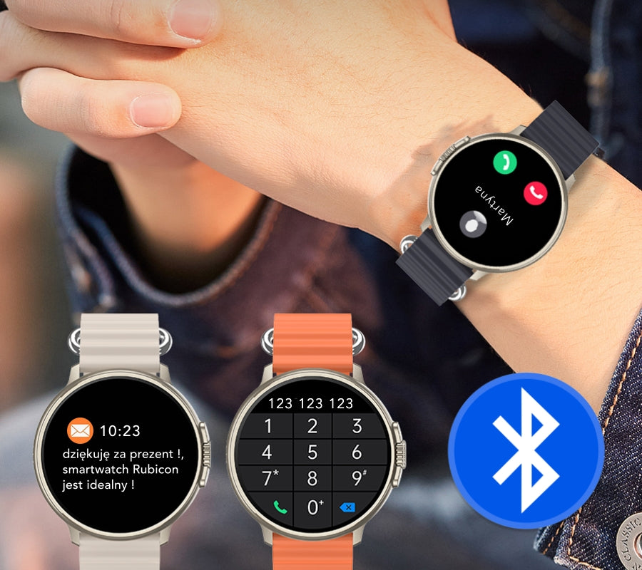 Smartwatch Damski RUBICON RNCF15 Tytan/Light Latte SMARUB260