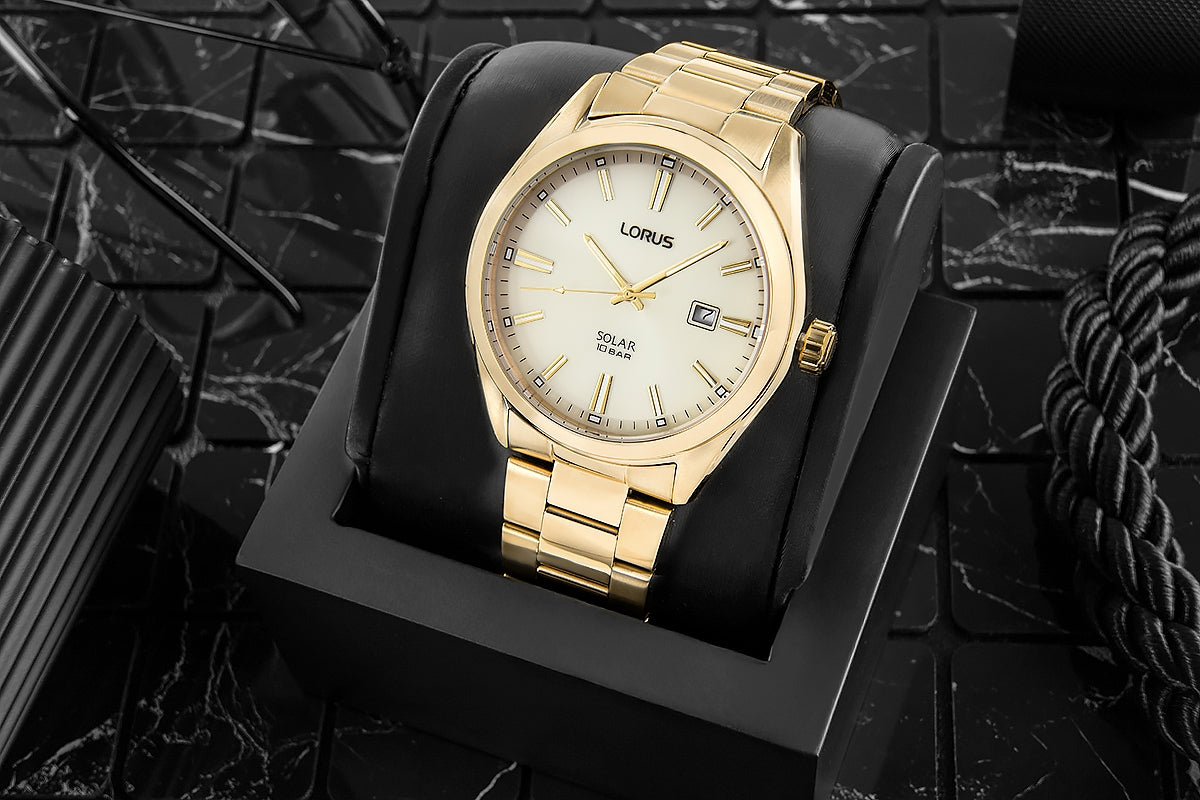Zegarek Męski LORUS Solar Gold RX338AX9 + BOX