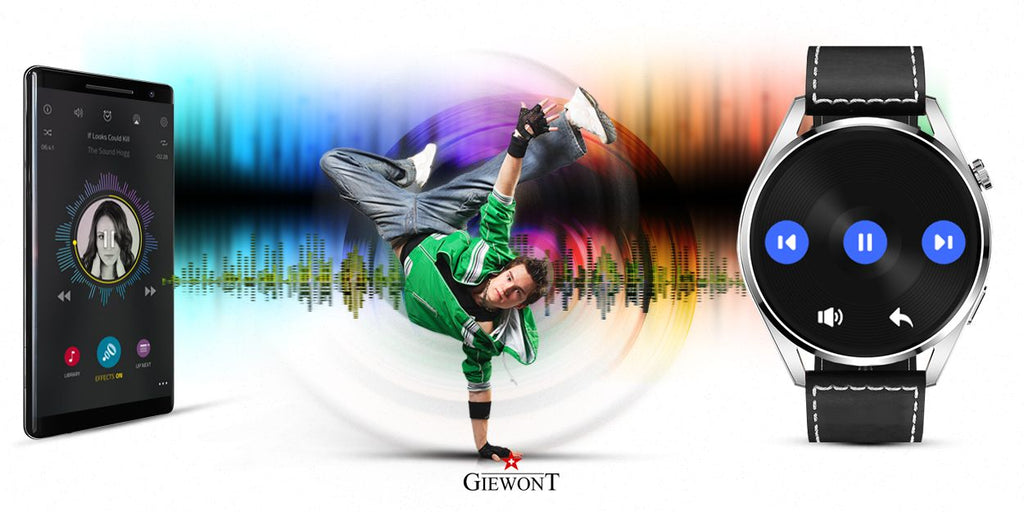 Smartwatch GIEWONT Vertex SmartCall GW450-5 Silver/Carbon Leather