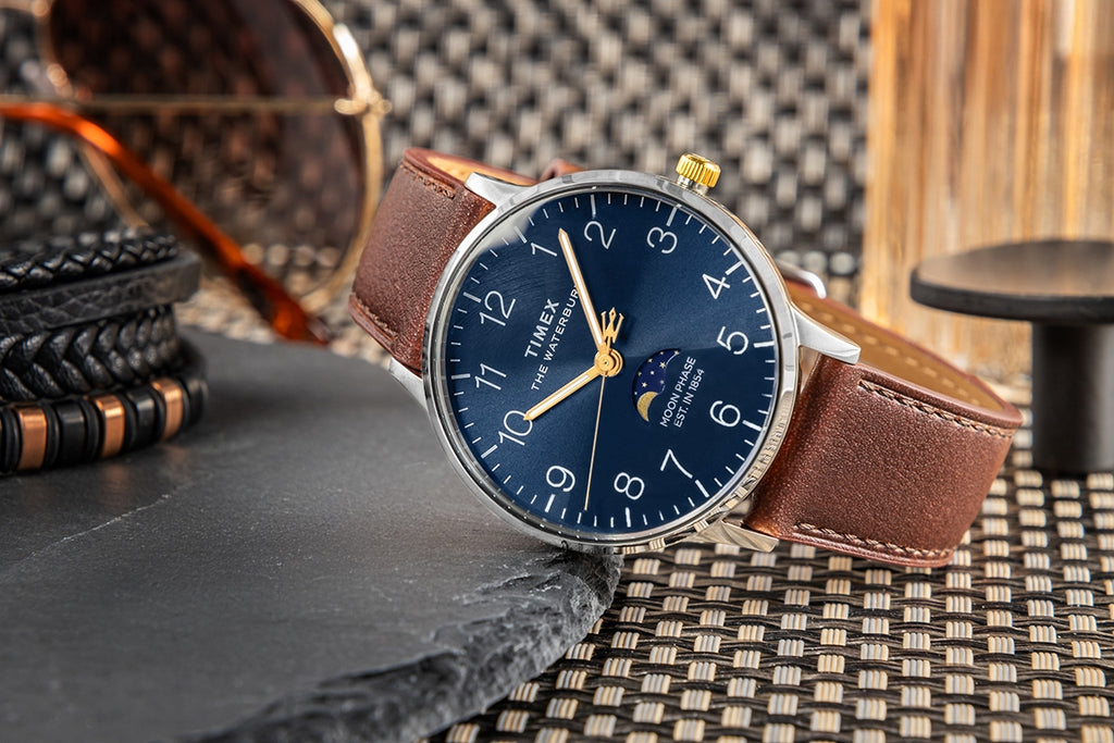 Zegarek Męski TIMEX Waterbury Classic Moon Phase TW2W75600 + BOX