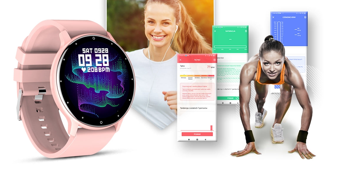 Smartwatch GIEWONT Różowy GW120-1