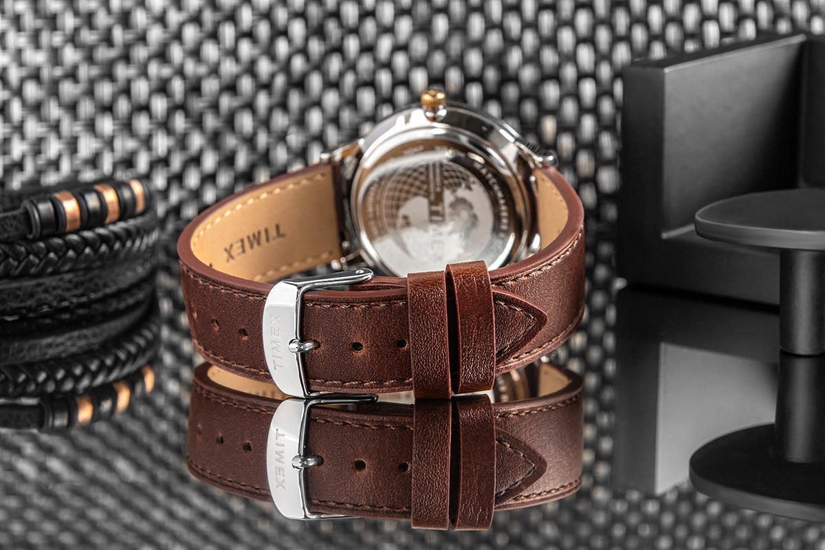 Zegarek Męski TIMEX Waterbury Classic Moon Phase TW2W75600 + BOX