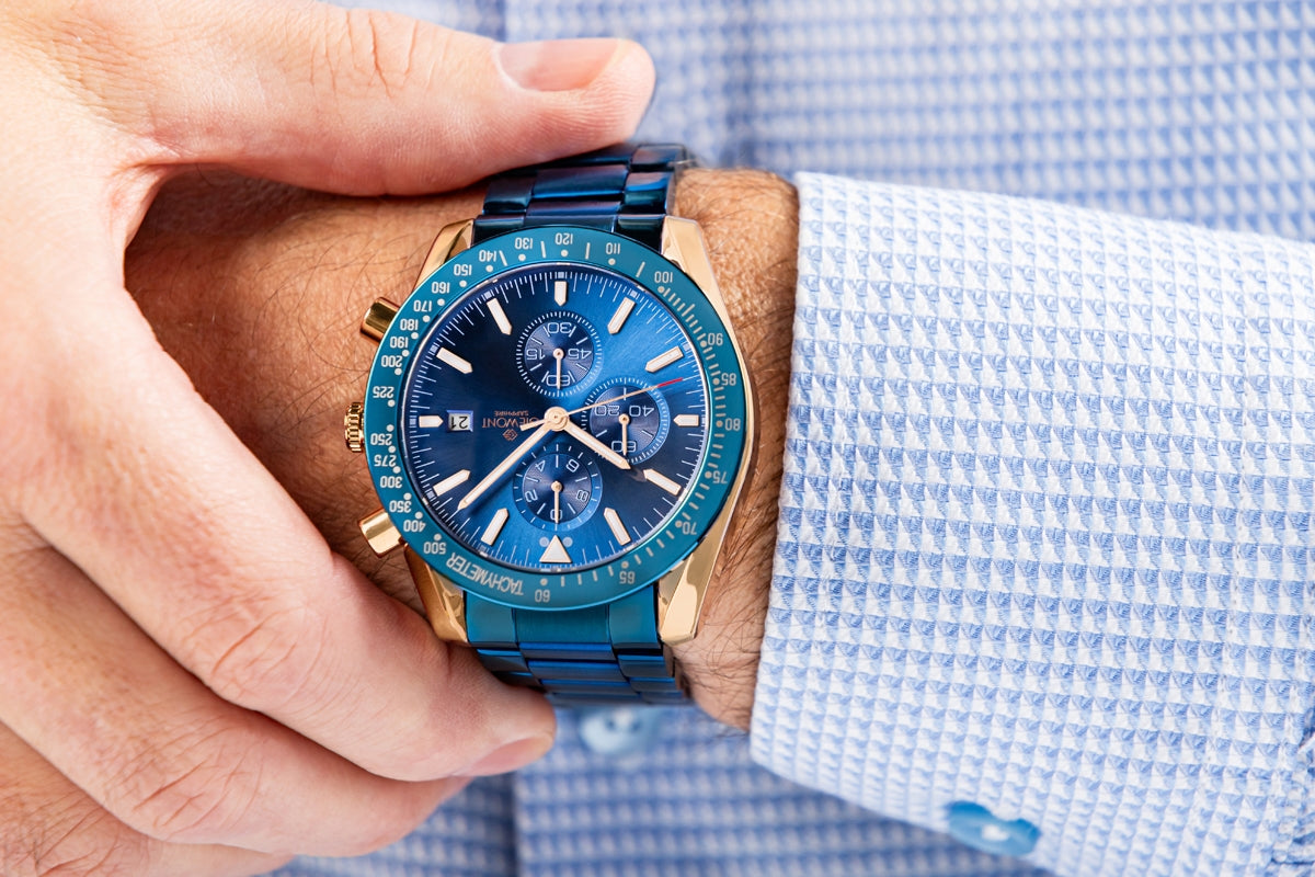 Zegarek Męski Giewont Chronograph Sapphire Niebiesko Miedziany GW8720-B5