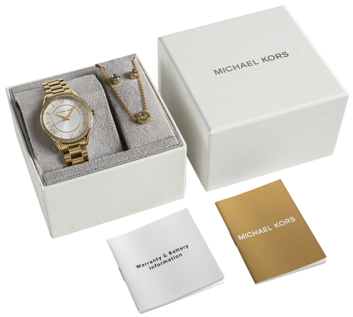 Zegarek Damski Michael Kors Lauryn + biżuteria MK4849SET + BOX