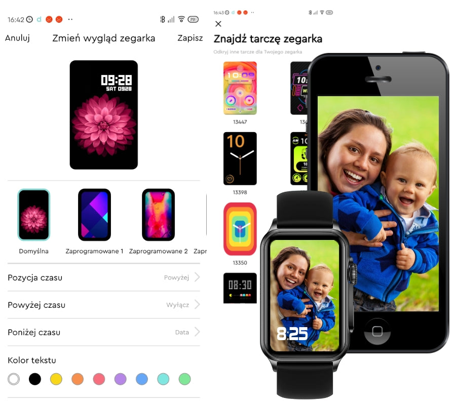 Smartwatch Damski RUBICON RNCF06 Black SMARUB215